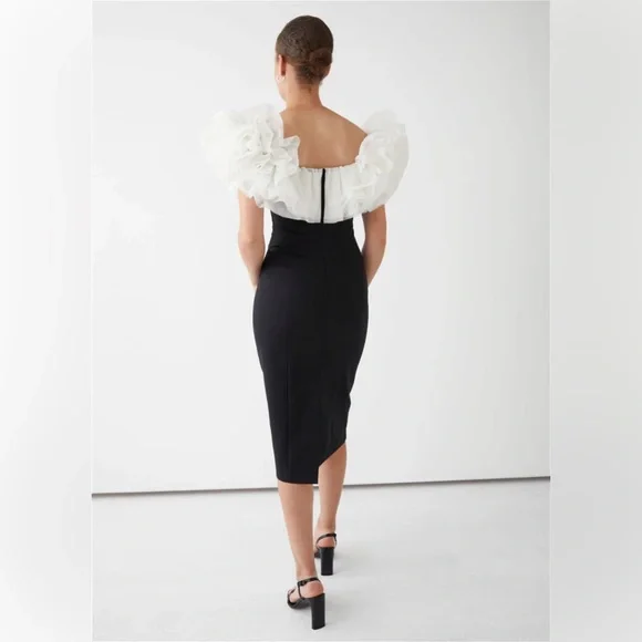 & Other Stories Off Shoulder Tulle Midi Dress. New with tag. Size US8. - Picture 2 of 7